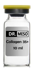Moisturizing, revitalisation cocktail for biological ages 35+ Sterilized vials of 10 ml each Active ingredients: Low-molecular-weight Hyaluronic Acid DMAE Collagen RECOMMENDED: For face, neck, hands décolleté.